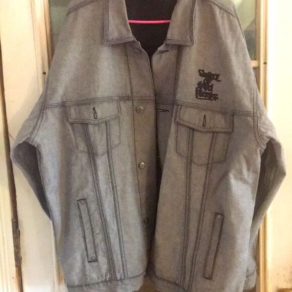 Mens denim school of hard knocks jacket